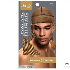 Annie International Holographic DURAG (Du-Rag) Gold Silky Breathable NEW